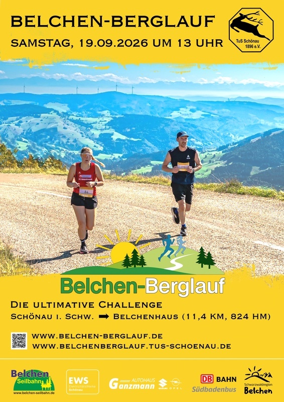 Plakat des 20. Belchen-Berglaufs